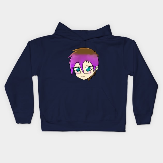 Kimi - Short purple hair Kids Hoodie by XenoKimi